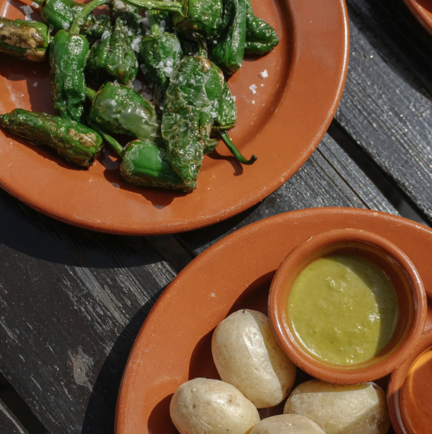 Spanish pimientos tapa